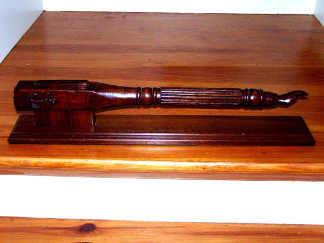 A Wonderful 19th century Sailor Carved Mahogany Tiller circa 1860 — image 3
